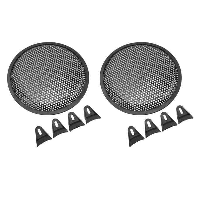 2 Pièces Cache Grille de Haut-Parleur 8 Pouces Voiture Camping-car Métal Fer Noir Cache Grille Maille Subwoofer gray