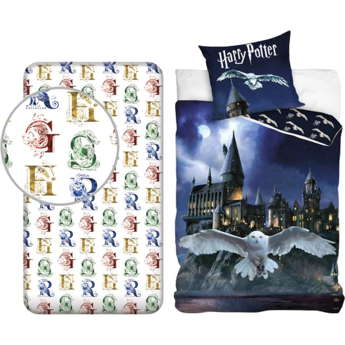 Harry Potter Dekbedset - Dekbedovertrek - Hoeslaken - Kussensloop - Rood