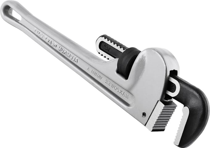 350 mm aluminium rechte pijpsleutel - zeer robuust