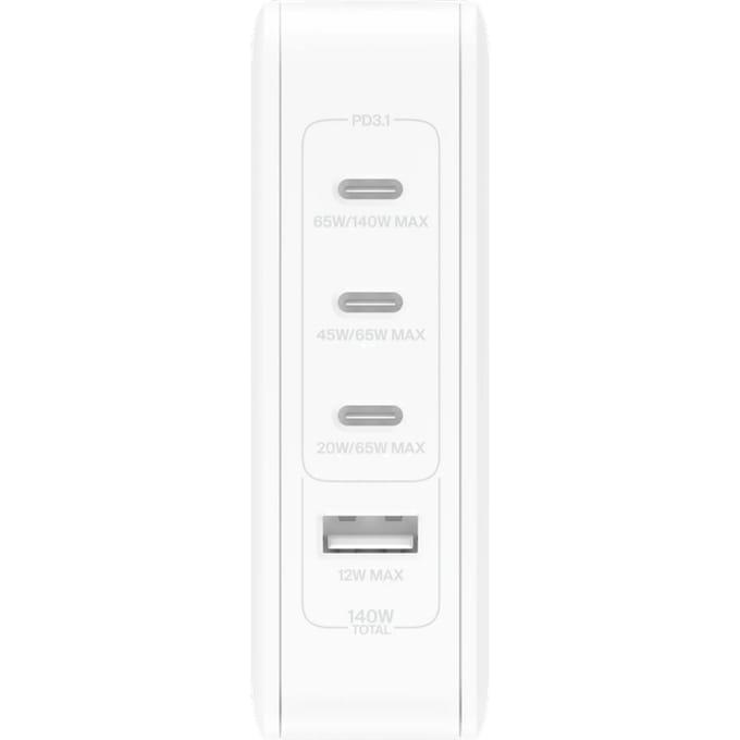 Belkin BoostCharge Pro power adapter - GaN technology - USB 3 x USB-C - 140 Watt