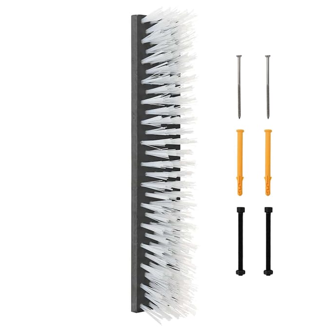 vidaXL - Vee - borstels - Zwart - en - Wit - 50 - x - 10 - x - 6,5 - cm - PP