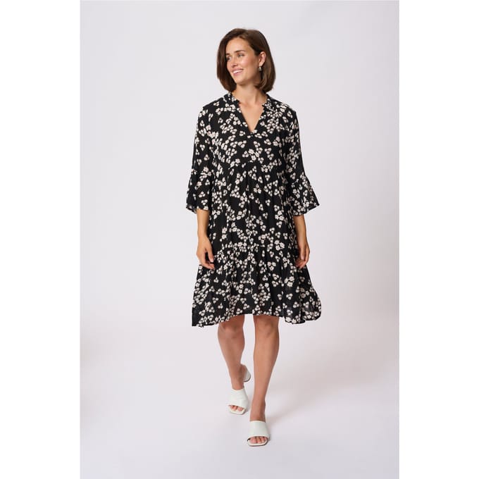 Jurk A-shape black white