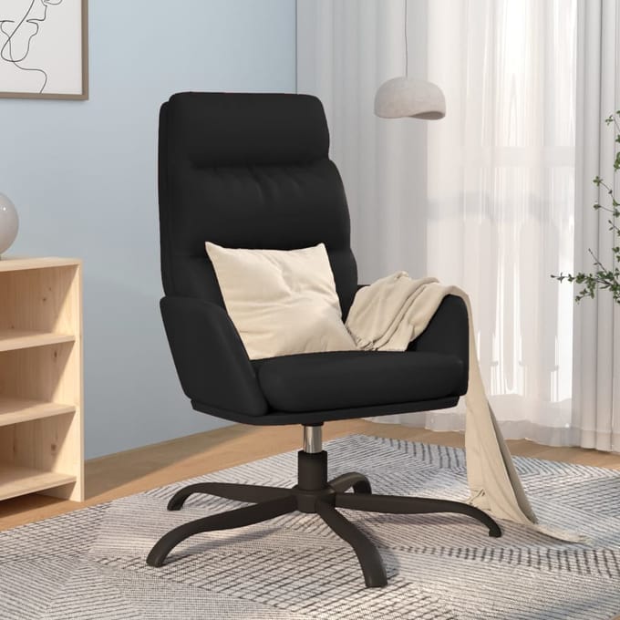 vidaXL - Relaxstoel - kunstleer - zwart