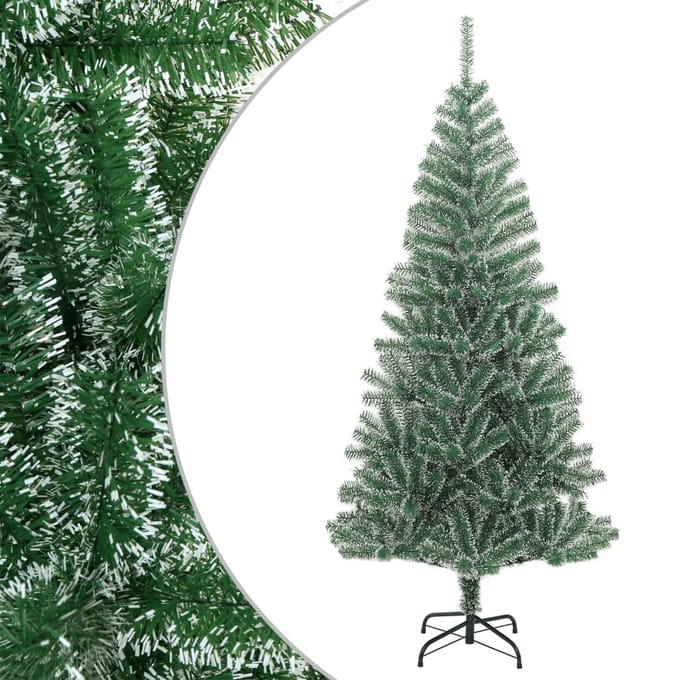 vidaXL - Kunstkerstboom - met - sneeuw - 240 - cm - groen