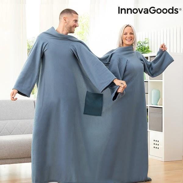 Deken - INNOVAGOODS - Doublanket - Dubbele Mouw - Middenzak - Groen groen