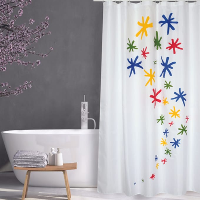 Msv Douchegordijn Orion Multikleur 180cm