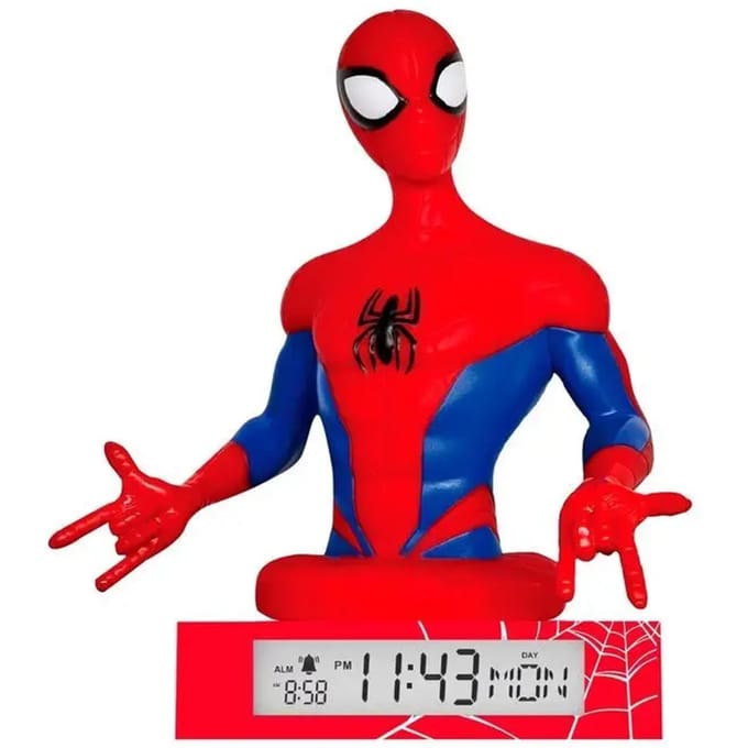 Wecker met lamp Kids Licensing Marvel Spiderman