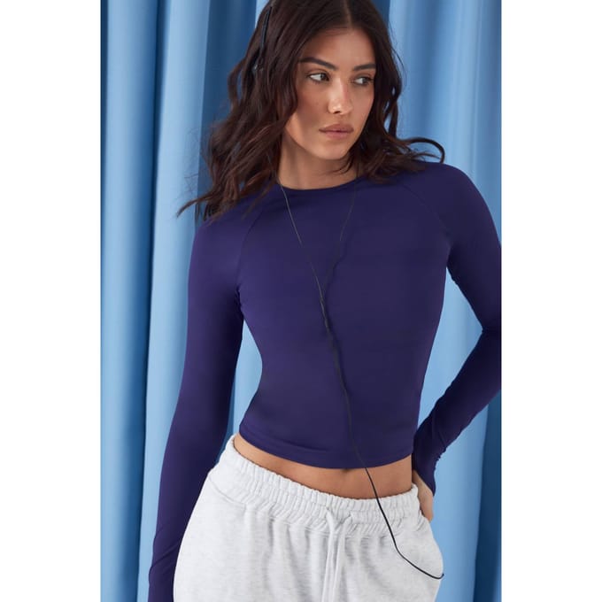 Dames DSGN Studio Ultra Sculpt Lange Mouwen Top | Blackberry | Maat: 2XL