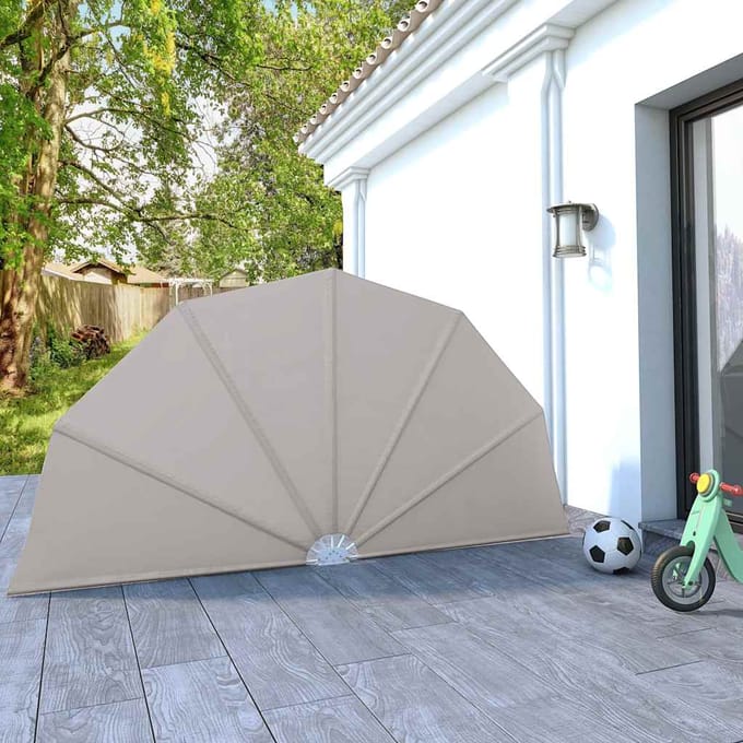 vidaXL - Terrasscherm - inklapbaar - 160 - cm - crème