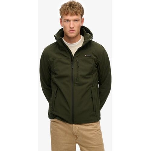 Superdry Hooded Soft Shell Trekker Jas Groen Grootte: M