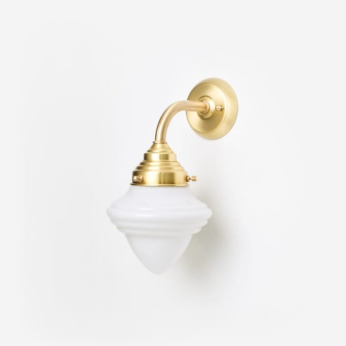 Wandlamp Acorn Small Curve Messing - Art Deco Trade