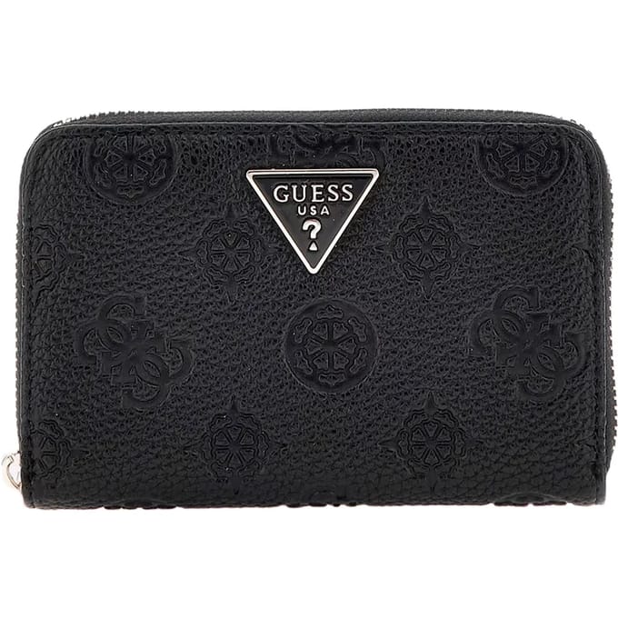 Guess Cresida Portemonnee Dames - Ritsportemonnee - Imitatieleer - Zwart