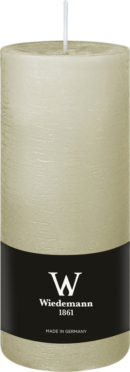 Wiedemann Cilinderkaars/stompkaars - rustieke kaars - ivoorwit - 7 x 16 cm - 66 branduren