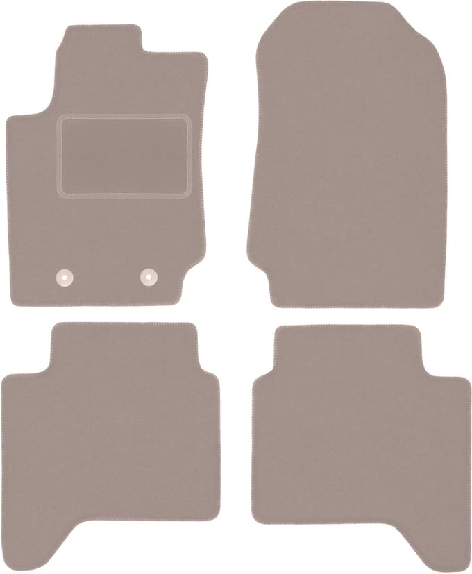 Beige velours vloermatten voor: Ford Ranger pick-up (2012-2019)
