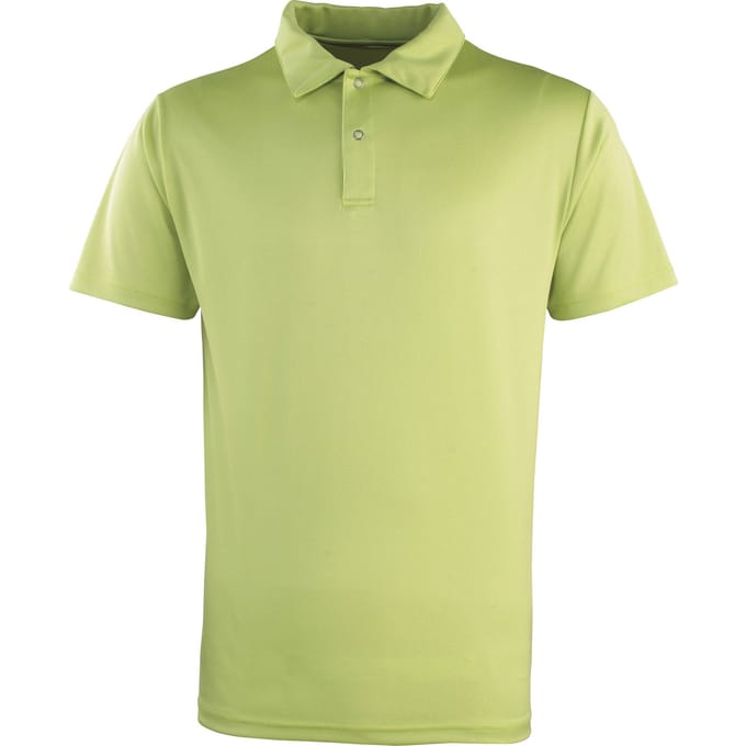 Premier Unisex Coolchecker Studded Plain Polo Shirt (Kalk)