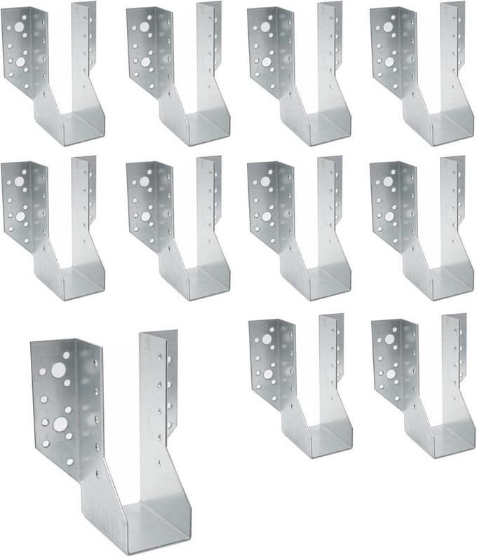 Balkdragers Type A - 10 Stuks - 48x136x75 mm - Zink - Balkverbinder voor Pergola's