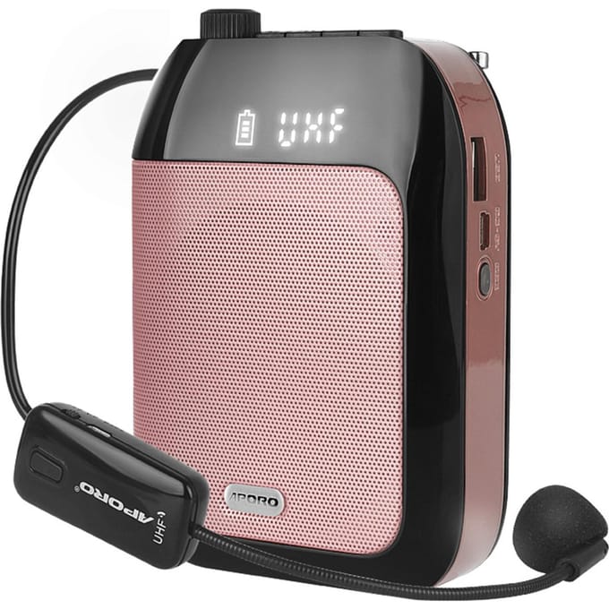 Draagbare stemluidsprekerversterker voor leraren met bekabelde microfoon Headset tailleband oplaadbaar LP-2