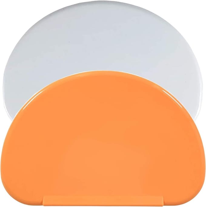 Deegschraper - Kunststof - Voor deeg, brood, pannenkoeken, kaas en chocolade - 2 stuks - Oranje, Wit - 15,8 x 10,3 cm