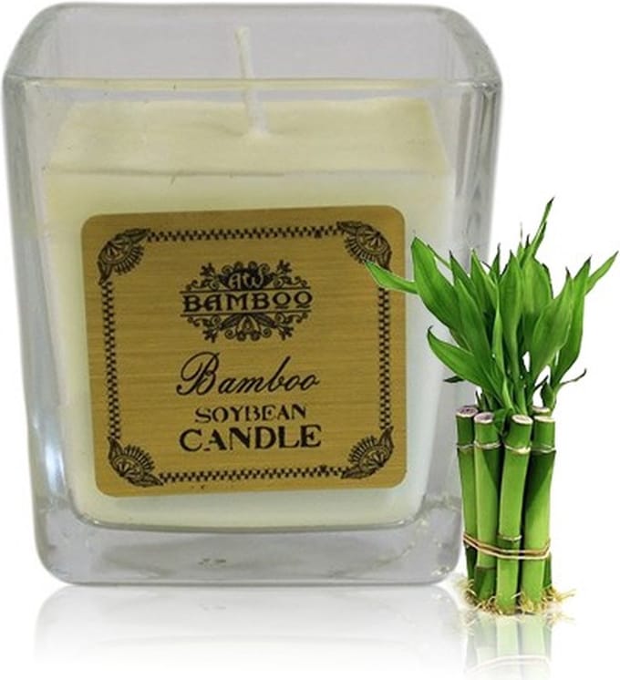 Soy wax Geurkaars in Glas - Bamboe - 30 Branduren
