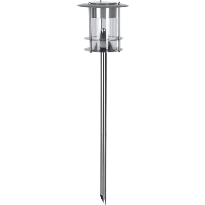 RTM Lighting Solar Priklamp -RVS -Warm Wit -64,5CM -Zonne-Energie