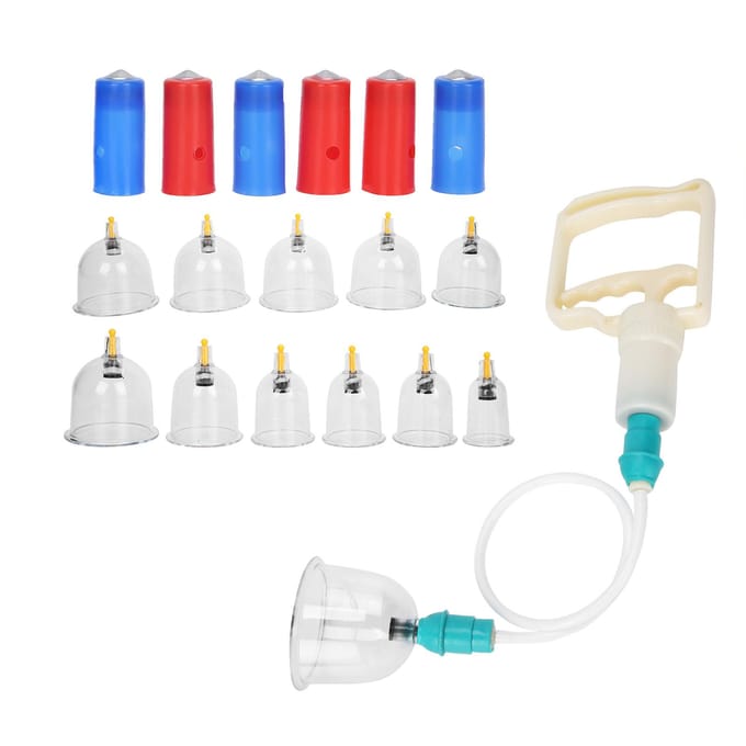 12 stuks Lichaamsbehandeling Massage Cupping Apparaat Magnetische Therapie Vacuüm Zuig Cupping Set white
