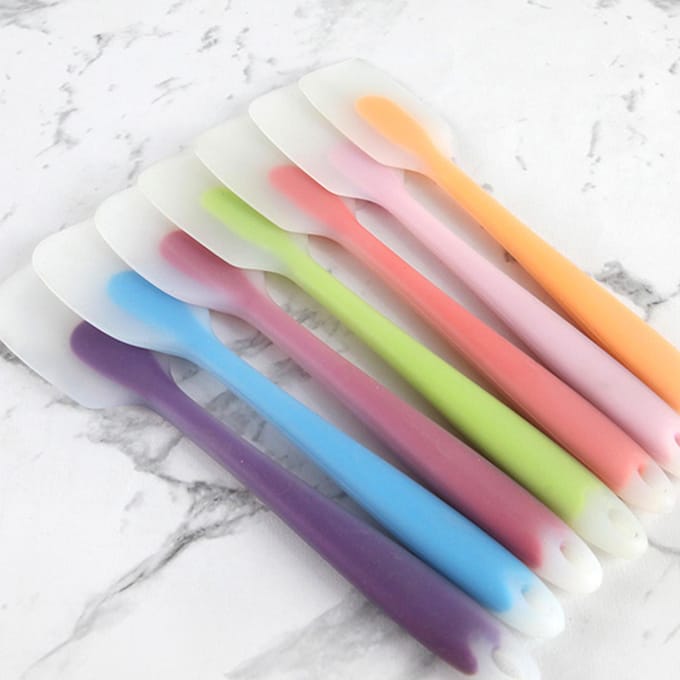 Siliconen Spatel Transparant Geïntegreerd Volledig Omwikkeld Draagbaar Hittebestendig Keuken DIY Bakken roze