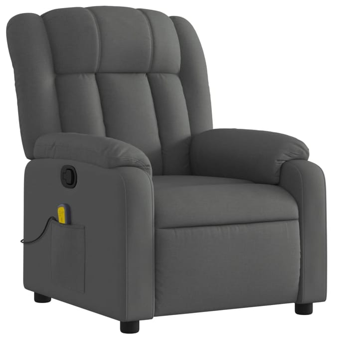 vidaXL - Massagestoel - in - donkergrijze - stof