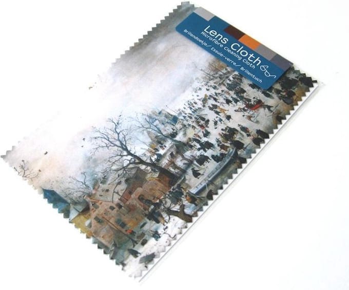 Brillendoekje, Winterlandschap, H. Avercamp, 10 x 15 cm