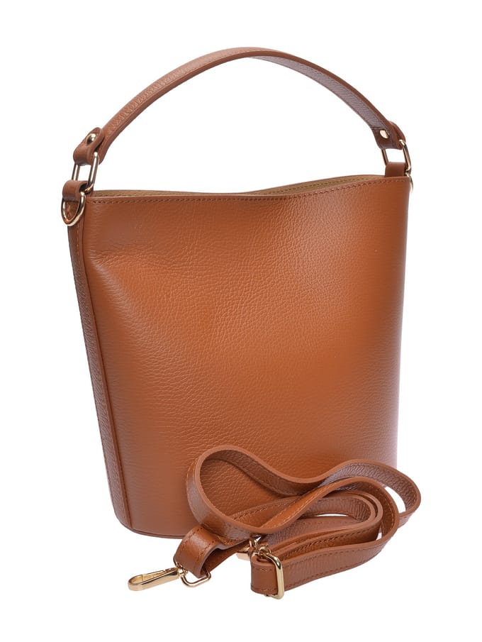 Luisa Vannini Brown Rundleer Tas
