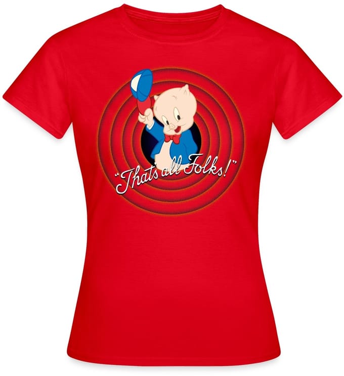 Looney Tunes Porky Pig T-Shirt Dames