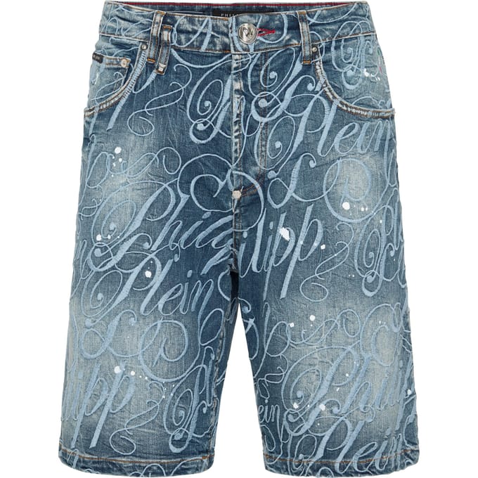 Denim Shorts Formentera Logo
