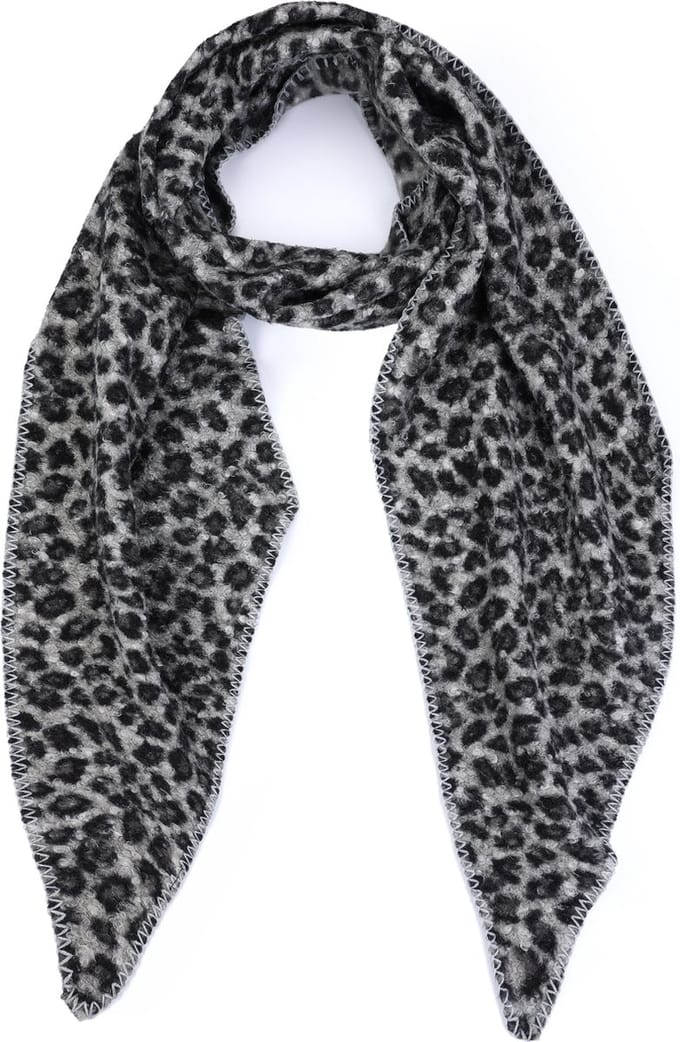 Sjaal Winter Leo Vachtje - Zwart - Vachtsjaal - Leopard/Panter/Cheetah