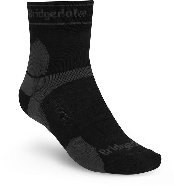 Bridgedale Trail Run Ultralight T2 Merino Sport 3/4 Crew Black/Grey L