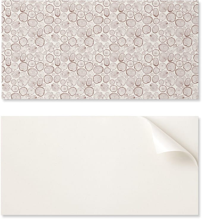 Zelfklevende vinylfolie met print, 120x60 cm, rond potpatroon.