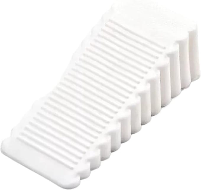 Deurwig - Deurstop - Huis Beveiligen - Antislip Ontwerp - 9.5x4.0x2.7cm - Wit