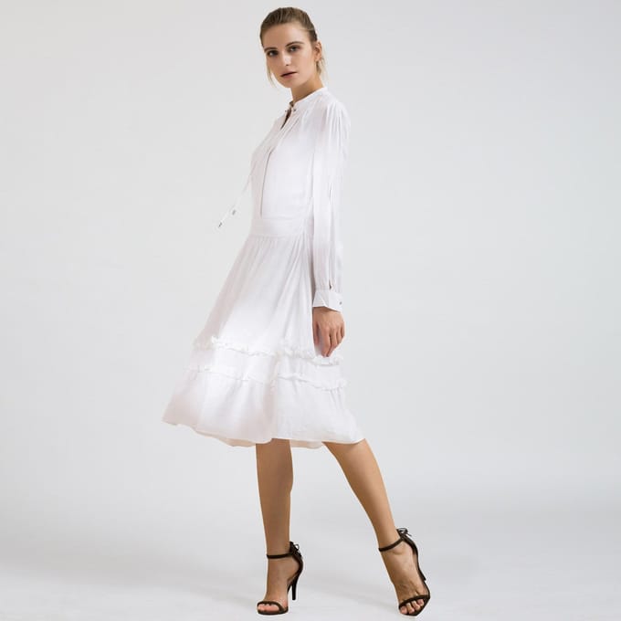 Pasvorm en flare blouse jurk