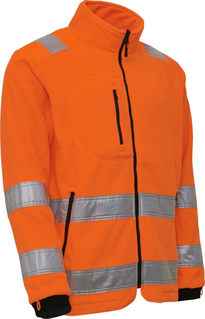 Elka - Visible Xtreme - Zip-in Fleece Jack met reflectie - 150014R - Maat: M