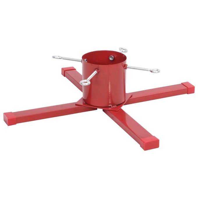 vidaXL - Kerstboomstandaard - 61x61x15,5 - cm - rood