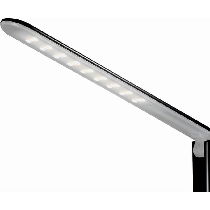 Aluminor LED bureaulamp Success met klok, zwart
