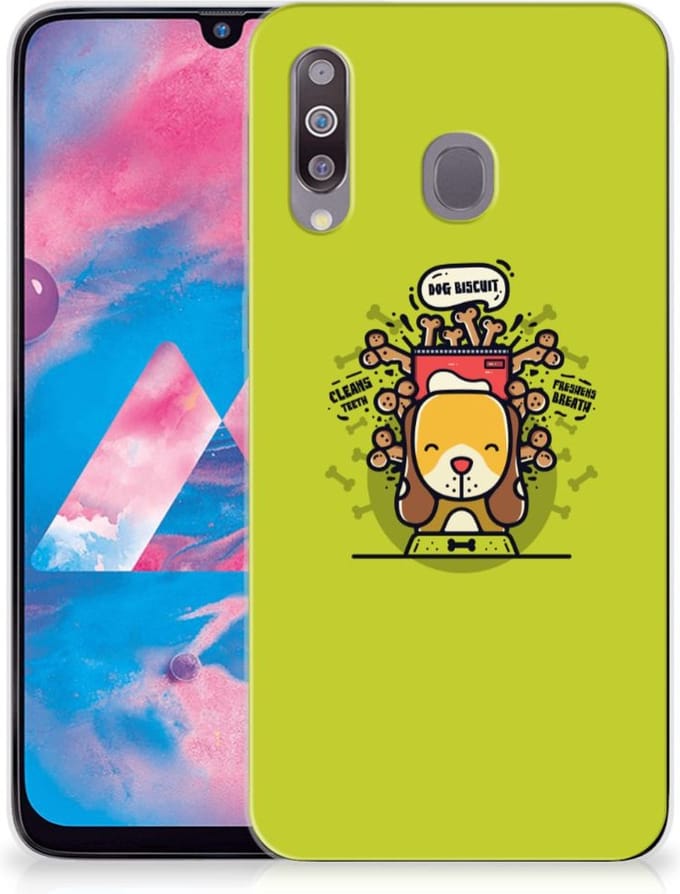 Samsung Galaxy M30 Telefoonhoesje met Naam Doggy Biscuit
