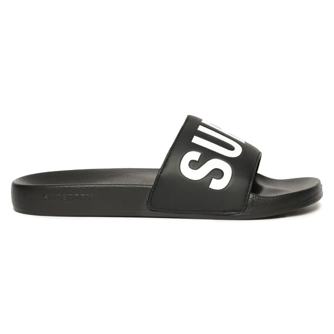 Superdry Core Badslippers Zwart Grootte: M
