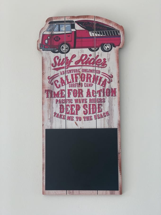 Retro bus school bordje 60 x 30 cm
