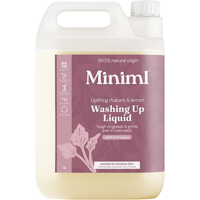 Miniml Afwasmiddel Rabarber & Citroen - 5L Refill