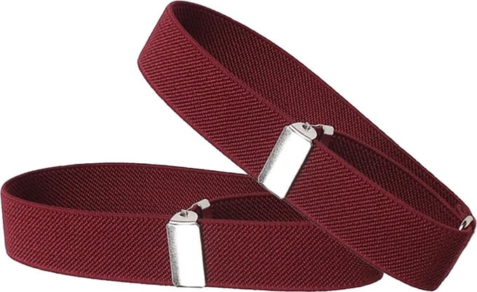 Sorprese - Mouwophouders - Elastisch - Per Paar - 2 Stuks - Mouwophouders Dames Heren - Bordeaux Rood