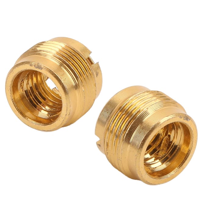 5 stuks Microfoon Schroefdraad Adapter 3/8in Vrouwelijk naar 5/8in Mannelijk Adapter Goud voor Microfoon Microfoonstandaard Zwenkarm beige