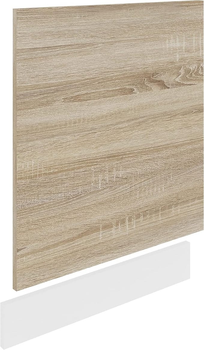 Voorpaneel Keukenmeubel Vaatwasser Frontwit Sonoma-Eiken 60 cm