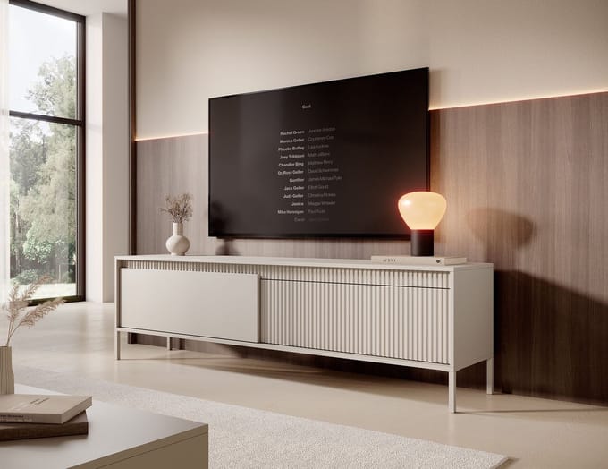 Meubella - TV-Meubel Saran - Beige - 187 cm
