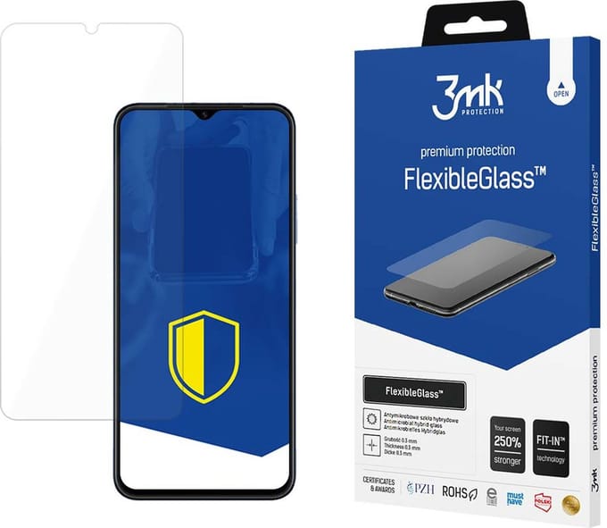 3MK FlexibleGlass Serie - Huawei Nova Y61 Bescherming - Hybride Glas - Transparant