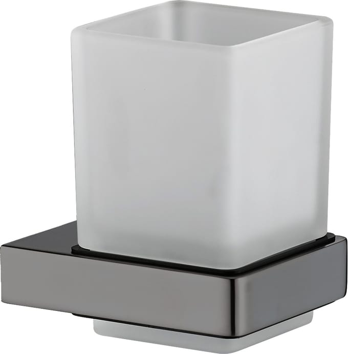 Plieger Altea Glashouder – Bekerhouder badkamer - Wandmontage – Geborsteld Gunmetal