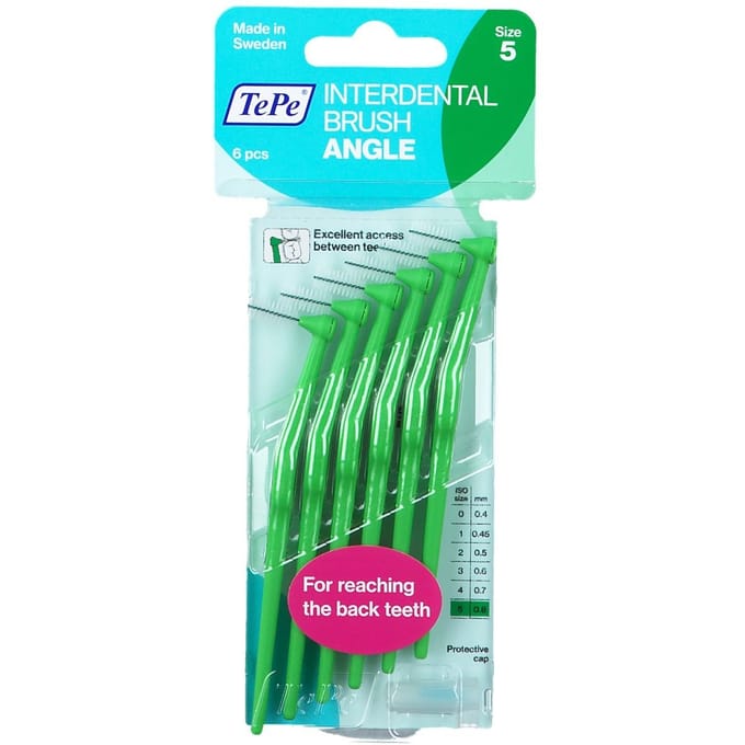 TePe Angle Interdentale Ragers Groen ISO maat 6  – 0,8 mm (6 stuks)